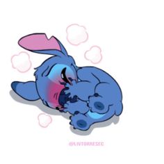 a cartoon character laying on the ground with bubbles coming out of his mouth and nose