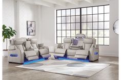 Boyington Gray Power Reclining Living Room Set from Ashley - Luna Furniture Reclining Sofa And Loveseat, Grey Living Room Sets, Sofa And Loveseat, Power Reclining Loveseat, Power Reclining Sofa, Living Room Set, Sofa Tables, Living Room Grey, Sit Up