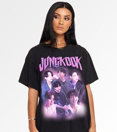 BTS Jungkook Shirt   BlackBTS Jungkook Shirt   Black   This model reduces inventory waste and allows customers to create personalized designs. These t-shirts are made from high-quality materials and come in a range of sizes and colors, making them versatile for any occasion. Black Kpop Tops With Letter Print, Black Kpop Letter Print Top, Black Kpop Crew Neck T-shirt, Trendy Black Shirt For Fan Merchandise, Black Kpop Tops With Graphic Print, Black Kpop T-shirt With Crew Neck, Kpop Style Shirt For Streetwear With Short Sleeves, Kpop Style Short Sleeve Shirt For Streetwear, Black Kpop Tops With Screen Print