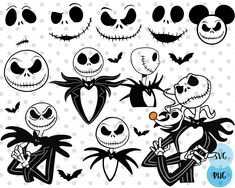 halloween cliparts with jack and pumpkin faces