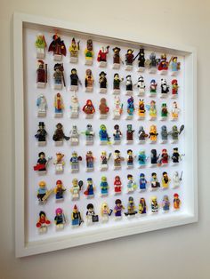 77 Lego Minifigures large frame display - Lego Minifigures Frame Display - 4 Lego Minifigure Display Frame, Lego Mini Figure Display, Ikea Lego Display, Lego Figure Display, Lego Collection Display, Lego Display Ideas, Lego Wall Art, Lego Room Decor, Lego Minifigure Display