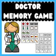 a doctor memory game with an image of a woman holding a clipboard