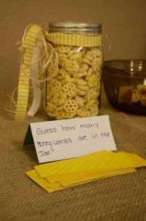 a jar filled with lots of food next to a note