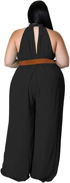 Elevate your style with our Plus Size Belted Halter Sleeveless Jumpsuit! Featuring a flattering halter neckline and belted waist, this jumpsuit is designed to enhance your curves. The sleeveless design keeps you cool and comfortable, while the included belt adds a touch of sophistication. Perfect for any occasion, feel confident and stylish in our jumpsuit! 93% Polyester 7% Spandex Machine Wash Brand Size Dress Bust Waist Hip XS 0-2 31-32.5'' 23-24'' 31-34" S 4--6 33-35'' 25-26'' 35-37" M 8--10 Belted Strapless Sleeveless Jumpsuit, Belted Strapless Jumpsuit, Sleeveless Belted Jumpsuits And Rompers, Chic Strapless Sleeveless Jumpsuit With Elastic Waistband, Stretch Jumpsuit, Plus Size Belts, Shirt Jacket Men, Plus Size White, Sequin Blazer