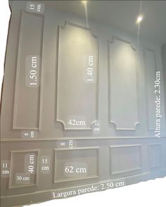 an image of a room with measurements for the walls