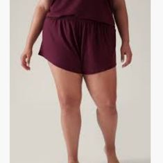 Mulberry Sleep Shorts, Elastic Waist. Tencil/Spandex Blend. Nwt Stretch Short Sleepwear For Relaxation, Purple Stretch Sleepwear, Stretch Purple Sleepwear For Lounging, Stretch Purple Sleepwear For Loungewear, Stretch Sleepwear For Bedtime, Short Length, Purple Bralette, Pink Convertible, Running Sports Bra, Sports Bra Top