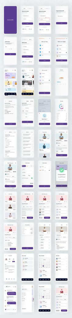 Mobile App iOS Kit Learning Application Design, E Learning Mobile App Design, School App Design, E Learning App Ui Design, E Learning Website Design, E Learning App, Mobile App Design Templates