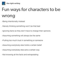 an article about characters to be wrong is shown in the text above it and below it