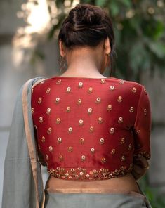 Wedding Lehengas Bridal, South Indian Blouse Designs, Blouse Crop Top, Hand Embroidery Work, Blouse Designs High Neck, Blouse Crop, Choli Blouse