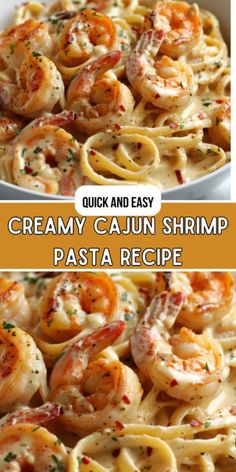 creamy cajun shrimp pasta recipe is an easy and delicious dinner that's ready in less than 30 minutes