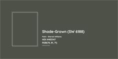 an image of a gray background with the words shade - grown sw168