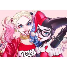 The Joker and his Harley Quinn ❤ liked on Polyvore featuring comics Wonder Woman Comics, Joker Y Harley Quinn, Dc Comics Girls, Harley Quinn Drawing, Harley Quinn Comic, Catty Noir, Harley Quinn Art