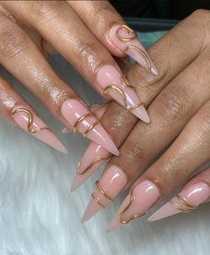 Nude Acrylic Nails Stiletto, Almond Nails Christmas, Almond Acrylic Nails Designs, Acrylic Nails Stiletto, 3d Chrome, Modern Nail Art, Modern Nails, Girly Acrylic Nails, Work Nails