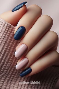 #GelNails #Manicure #AcrylicNails #NailArt #NailDesigns #NailInspiration #NailGoals #NailAddict #NailPolish #NailCare Blue And Nude Nail Designs, Simple Fall Gel Nails, Nail Ideas Color, Blue Manicure Ideas, Most Popular Nail Designs, Summer Nail Colors, Best Nails, Gel Nail Strips, Hello Nails