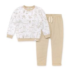 This sweet organic baby clothing set is great for special occasions. The outfit includes a soft organic cotton pullover top featuring a darling bunny toile design and matching harem pants. Long sleeves keep baby warm while the cream colored accents complete the look. Made from 100% organic cotton, this set is both comfortable and eco-friendly. Hypoallergenic and eczema friendly. Made in India. Machine wash cold, gentle cycle. Only non-chlorine bleach when needed. Tumble dry low. Pullover Sweaters Pattern, Bunny Sweatshirt, Baby Boy Shirts, Burts Bees Baby, Harem Pant, Boys Shirt, Top And Pants Set, Organic Baby Clothes, Baby Bunny