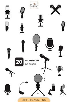 Microphone bundle SVG, Cricut Designs, Silhouette Design instant DIGITAL DOWNLOAD file to be cut out with an Silhouette or other electronic cutting machine that accepts one of the following file formats: svg jpeg pdf png eps dxf

File Format : 6 File Format are Available.
SVG - JPG - DXF - PDF - PNG - Ai - EPS

Use our files for Silhouette, Cricut and other cutting software to make iron-on decals, prints, shirts, wall decals and more! Files can be used as clip art for scrap Microphone and other Microphone Silhouette, Microphone Clipart, Prints Shirts, Free Cut Files