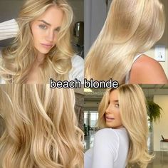 Beach Blonde Hair Color, Hair Color Names, Beach Blonde Hair, Blonde Hair Inspo, Beach Blonde, Hair Color Inspiration, Guest Hair