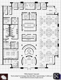 the floor plan for an office building