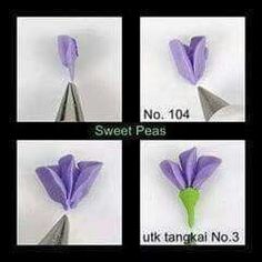 four pictures showing how to make paper flowers with the instructions for each flower, from top to bottom