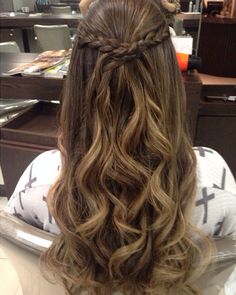 Trenzas :3 Pinterest Hair, Penteado Cabelo Curto, Trending Hairstyles, Long Hairstyles, Elegant Hairstyles, Bridesmaid Hair, Prom Hair, Cute Hairstyles, Thick Hair Styles