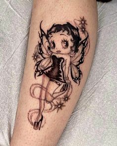 Skate Tattoos, Betty Boop Dog, Fisherman Tattoo, Betty Boop Tattoo, Betty Boop Tattoos, 90s Tattoos, Nostalgic 90s, Stars Tattoo, Flower Wrist Tattoos