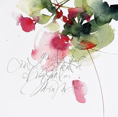 a watercolor painting of flowers and leaves with the words happy mother's day on it