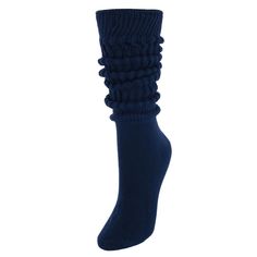 These super soft heavy slouch socks are right on trend and in a fantastic range of colors to choose from to match all your outfits. Extremely comfortable, these socks will quickly become one of your favorites, so grab a few colors now, you will not regret it. These socks make a great gift idea and an awesome stocking stuffer. Machine wash, dry medium heat and do not bleach. Fits shoe sizes 5-10. Made of 90% Cotton, 5% Polyester, 5% Elastic Slouch Socks Outfit, Slouchy Socks, Slouch Socks, Sock Outfits, Navy Outfit, Blue Socks, Novelty Socks, Socks And Hosiery, Stocking Stuffer