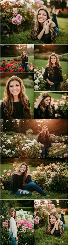 a series of photoshopped images showing the same woman's face and hair