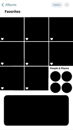 the black and white photo is shown with hearts on it