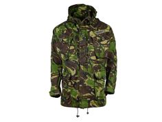 British army DPM camouflage field parka On the front there are 4 buttoned pockets, as well as 2 zipped chest pockets. The front is fastened with a heavy duty zip and hook and loop tabs for extra insulation. It also features a wired hood, which can be retracted to be tied back. Made from 50% cotton and 50% polyester. Used, but nice serviceable condition. Khaki Utility Parka For Hunting, Khaki Military Parka For Hunting, Military Style Hooded Hunting Parka, Camouflage Combat Outerwear For Hunting, Combat Style Hunting Parka With Pockets, Combat Style Windbreaker With Pockets For Hunting, Hooded Military Parka For Hunting, Combat Camouflage Outerwear For Outdoor, Utility Camouflage Hunting Outerwear