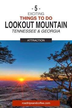 the sun setting on top of a mountain with text overlay reading 5 exciting things to do