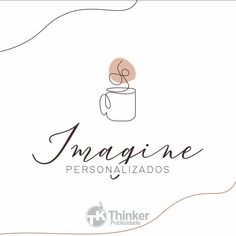 the logo for imagine personalizados, which is designed to look like a cup with a