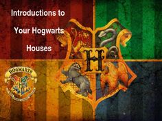 the hogwarts crest is on top of an old striped wallpaper pattern, and it appears to be in color