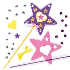 a stick with stars and hearts on it