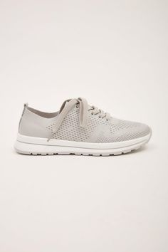 Cassia Grey Modern Spring Walking Sneakers, Modern Spring Sneakers For Walking, Modern Walking Sneakers For Spring, Modern Sneakers For Spring Walking, Sporty Running Shoes With Perforated Toe Box For Spring, Gray Flat Heeled Sneakers For Sports, Spring Athleisure Sneakers With Perforations, Modern Lace-up Walking Shoes For Jogging, Modern Lace-up Running Shoes With Ortholite Insole