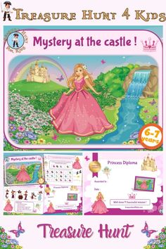 the princess is in her pink dress and there are other items to be used for this game