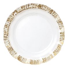 RUFOLO GLASS SERVICE PLATE/CHARGER - #shop_name Gold Charger Plates, Gold Service, Wedding Registry Items, Glass Charger Plates, Gold Chargers, Registry Items, Letter Gifts, Candle Holder Decor, School Food