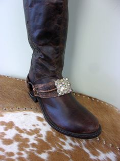 Boot Bracelet Decoration (Single) wr67 handcrafted from cowboy boots. Shop Apparel & Accessories at ChrisThompsonBags.com and buy the best boot accents, boot accessory, boot bling, boot bracelet, boot decor, boot jewelry, boot wrap, cowboy boot bling, cowboy boot decor, cowgirl boot bling, decorate boots, ugg decoration, western boot decor at Chris Thompson Bags. Boot Decorations, Boot Wraps, Totes Boots, Cowboy Boot Purse, Hipster Purse, Ugg Style Boots, Everyday Boots, Boot Bracelet, Handpainted Bags