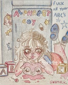 DO NOT REPOST WITHOUT CREDITS‼️ Melanie Martinez Alphabet Boy, Melanie Martinez Alphabet, Melanie Fanart, Alphabet Boy, Melanie Martinez Songs, Adorable Homes Game, Vintage Style Art