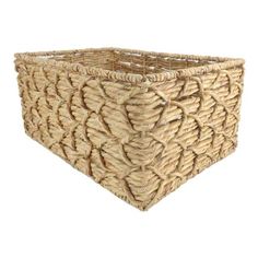 a large woven basket is shown on a white background