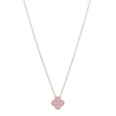 This is an authentic VAN CLEEF & ARPELS 18K Rose Gold Diamond Pink Porcelain Vintage Alhambra Pendant Necklace. The necklace is crafted of 18 karat rose gold and features the signature Alhambra clover motif set withpink porcelain and a single round brilliant cut diamond, approximately .06 carat. Van Clef, Capsule Wardrobe Jewelry, Vintage Alhambra Pendant, Van Cleef Necklace, Alhambra Pendant, Pink Porcelain, Porcelain Vintage, Authentic Vans, Pink Vans