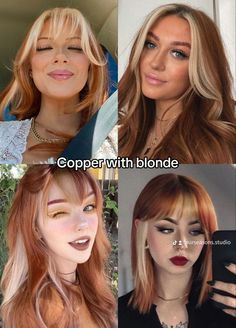 Hair Dye Ideas For Natural Red Heads, Ginger Hair Tones, Hair Dye For Light Skin Tone, Types Of Dyed Hair, Ginger With Blonde Underneath, Orange Beige Hair, Cool Ginger Hair, Shades Of Ginger Hair, Strawberry Blonde Hair With Money Pieces