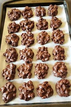 chocolate cookies on a baking sheet ready to be baked