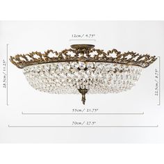 a chandelier is shown with measurements