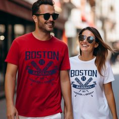 Please read the description completely and review all photos before ordering. Our Boston Baseball Apparel is the perfect way to cheer on the home team this season. Choose from short sleeve tees, sweatshirts or hoodies. Makes a great gift for any fan. Perfect for game day, tailgates or everyday wear.  SHIRT DETAILS Bella Canvas Unisex - Solid colors: 100% Cotton. - Heather colors: 52% Cotton + 48% Polyester - Runs true to size. (For looser or oversized fit consider going up a size or 2. See photo Cotton Moisture-wicking T-shirt For Baseball Season, Baseball Season Cotton T-shirt With Moisture-wicking, Casual T-shirt For Baseball Season, Boston Baseball, Baseball Outfit, Sports Hoodies, Baseball Fan, Home Team, Short Sleeve Tee