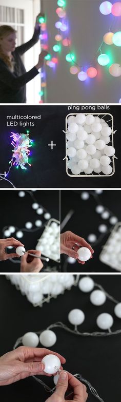 this is an image of some lights being made with marshmallows