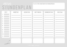 the printable meal planner is shown in grey and white