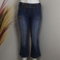 This Product Is Brand New And High Quality. It Has A Creative Zip Up/ Velcro Strap In The Front And Is Perfect For Any Hot Summer Occasion. Yellow Stretch Jeans For Summer, Casual Yellow Denim Jeans, Fitted High Waist Yellow Jeans, High Waist Yellow Denim Jeans, Yellow High Waist Denim Jeans, Fitted Yellow Denim Bottoms, Casual Yellow Mid-rise Jeans, Blue Denim Jeans, Velcro Straps