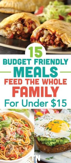 the 15 budget - friendly meals to feed the whole family for under $ 15 each