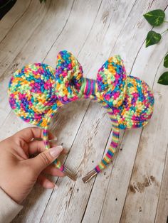 Handmade Crochet Disneyland Mickey Mouse Ears Crochet Disney Ears, Crochet Ears, Disneyland Mickey Mouse, Disney Crochet, Easy Beginner Crochet Patterns, Diy Disney Ears, Daisy Crochet, Disney Mouse Ears, Crochet Headbands